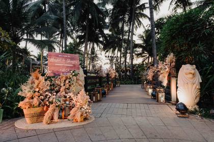Signage and Aisle / Walkway — Sangeet decor — Planet Hollywood